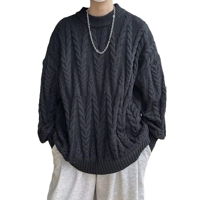 Custom Knit Pullover Sweater Cotton Mens Pullover Round Neck Winter Casual Sweater – Mens Knitted Sweaters and Knitwear Men price