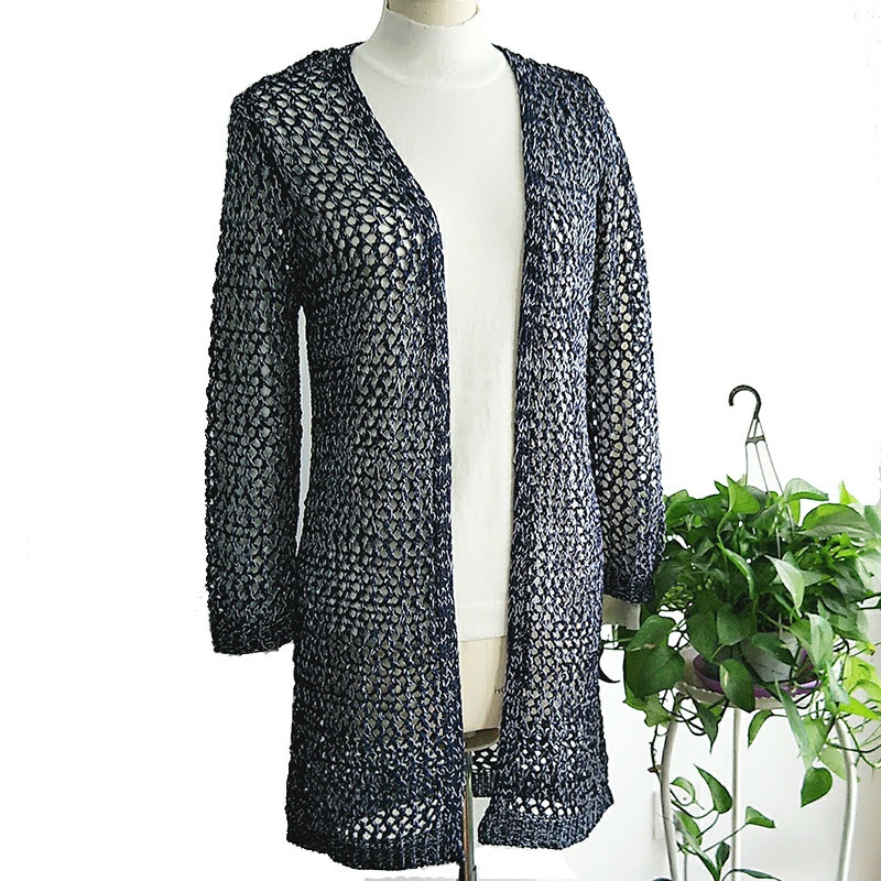 New Summer Fishnet Style Cardigan Trending Stylish Woman S Hollowed out Sweater – Sweater and Ladies Sweater price
