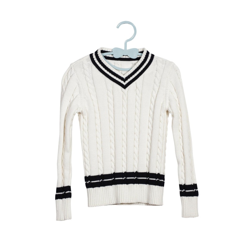 Spring Autumn Clothes White Knitted Sweater Long Sleeve with a Pullove Neck for Girl – Long Sleeve and Sweater price