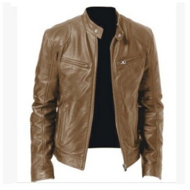 Wholesale Oversize Motorcycle PU Leather Jacket Warm Wind-Prove Stand Collar Mens Casual Jacket – Jacket Camouflage Sale and Motorcycle Jacket price
