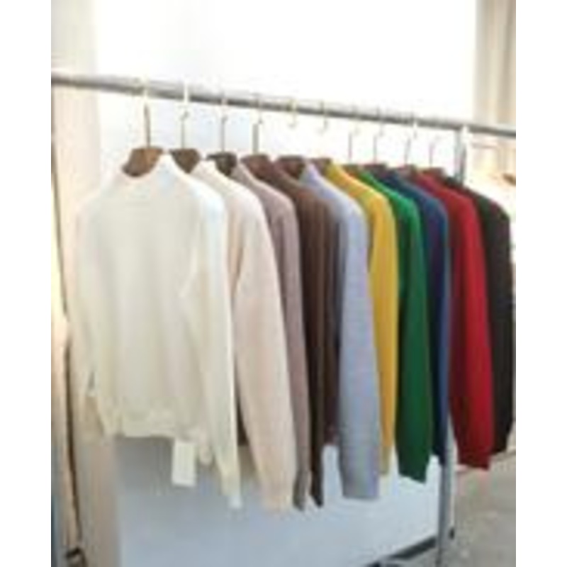 Wool Men Long Sleeve Various Colors Semi-High Round Neck Sweater – Sweater and Round Neck price
