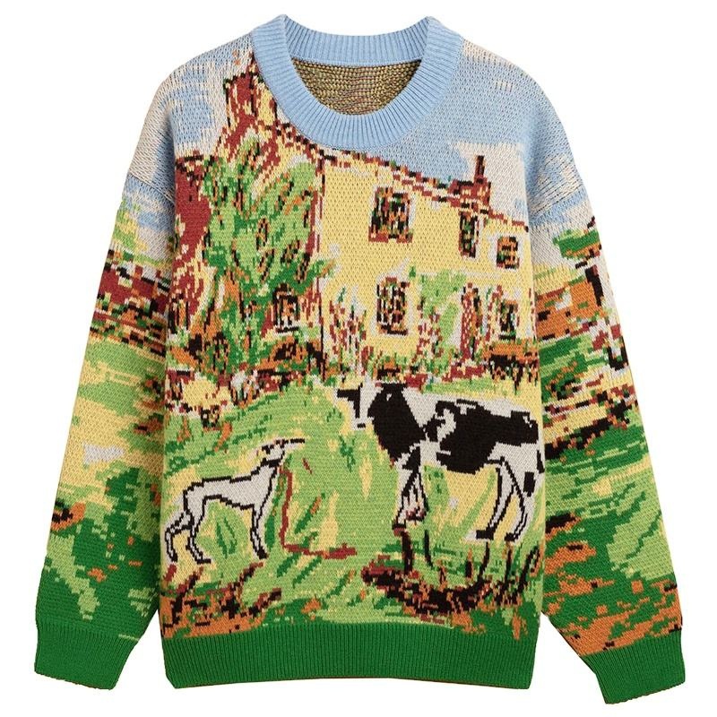 2023 Custom Logo OEM & ODM Men Sweater Jacquard Pattern Knitwear Winter Jumpers Cotton Knit Top Crew Neck Knitted Sweater Men – Pullover Sweater and Cardigan Sweater price|<span style="font-size:16px;"><span style="color:|222222;"><span style="border:0px;