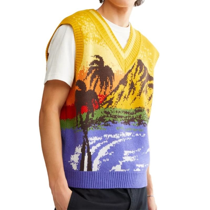 Custom Logo OEM & ODM Men Sweater Pullover Sleeveless Knitwear Jacquard Pattern Knit Top Spring Men Sweater Vest – Pullover Sweater and Cardigan Sweater price|<span style="font-size:16px;"><span style="color:|222222;"><span style="border:0px;padding:0px;l
