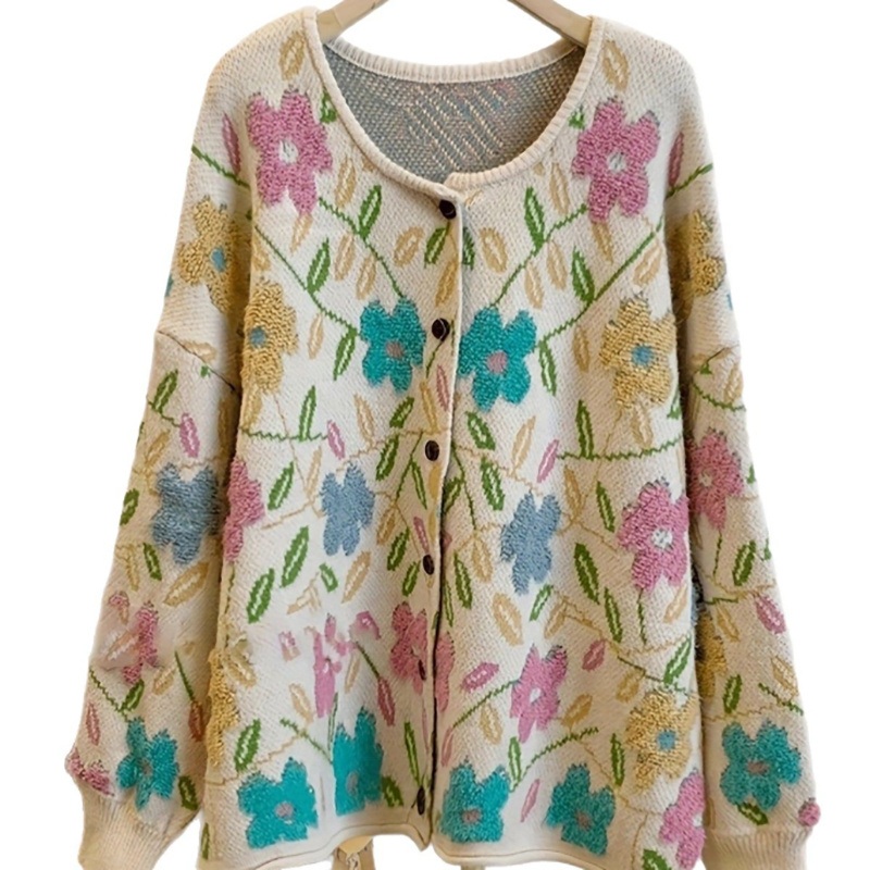 High Quality Women Cotton Sweater Knitted Cardigan Button Long Sleeve Winter Knitwear – Knitted Sweater and Korean Cardigan Knitwear price