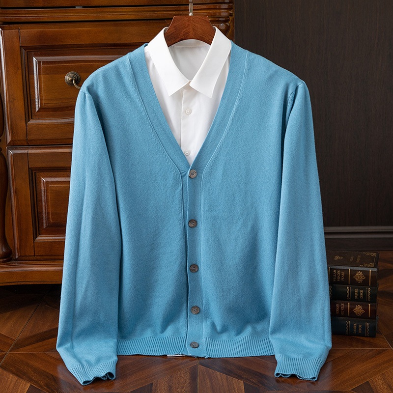 Mens V-Neck Knitted Sweater Business Casual Solid Color Jacket Top Cardigan Knitwear – Knit Sweater and Knitwear Men price