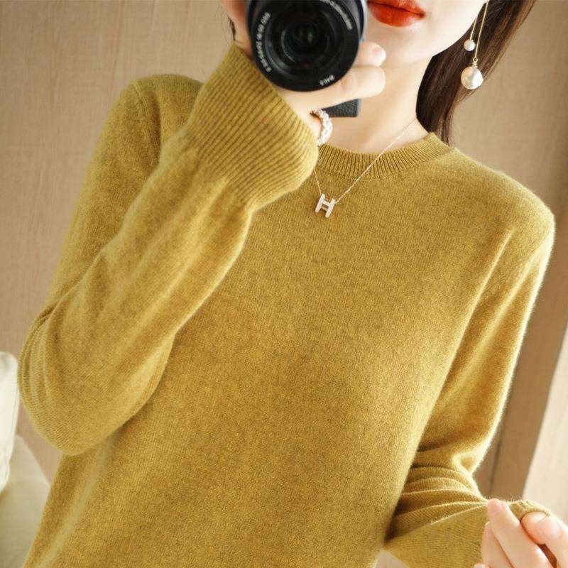 Womens 100% Cashmere Sweater Round-Neck Pullover Knitted Casual Sweater Knitwear – Pullover Sweater and Apparel Sweater price