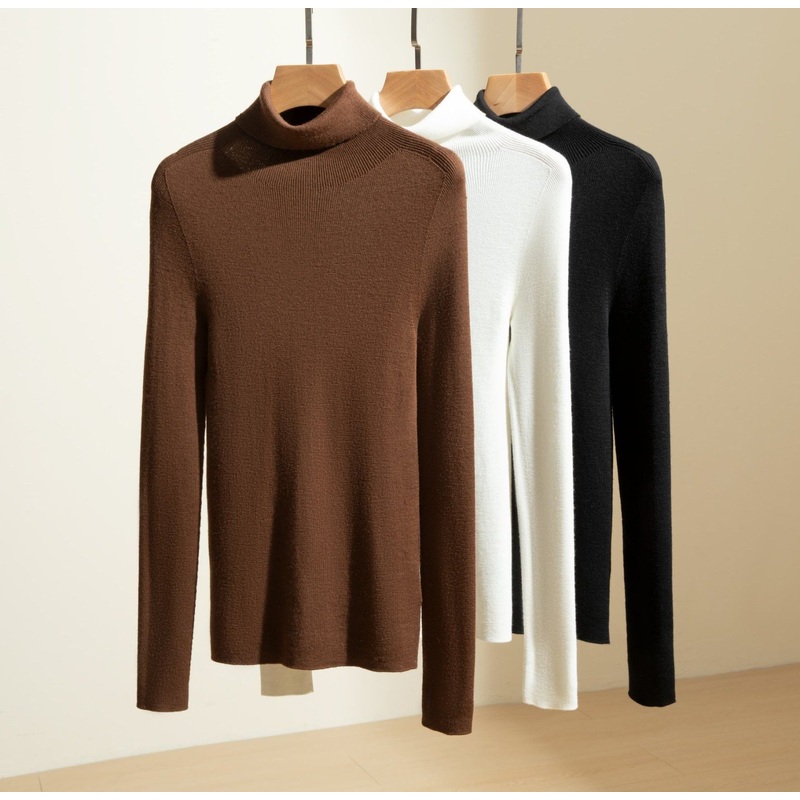 Womens Pullover Sweater Compression Fit Bottoming Shirt – Wool Sweater and Womens Sweater price