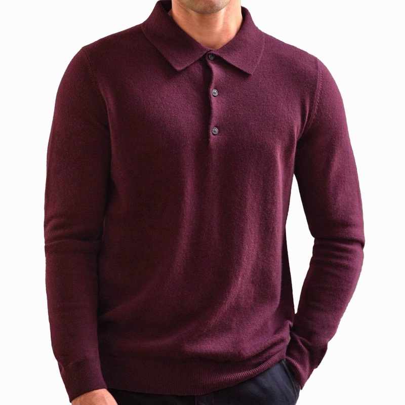 100% Cashmere Knitted Mens Polo Shirt Apparel Sweater – Sweater and Cashmere price|M Size