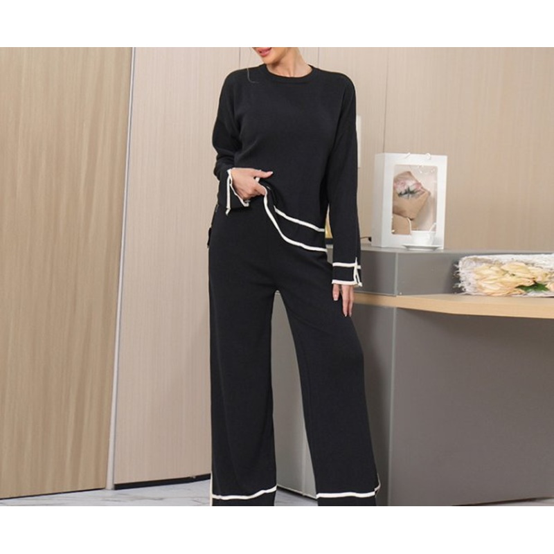 2025 Custom Wholesale Winter Casual Wear Knitted Top and Pants Women Knitted Pijama Sets – Women Knitted Pijama Sets and Women Sweater Pijama and Pants Sets price