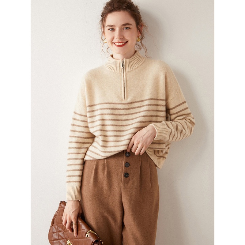 Autumn and Winter Cashmere Fashion Casual Knit Long-Sleeved Sweater for Women – Everyday Clothing and Ladys Garments price