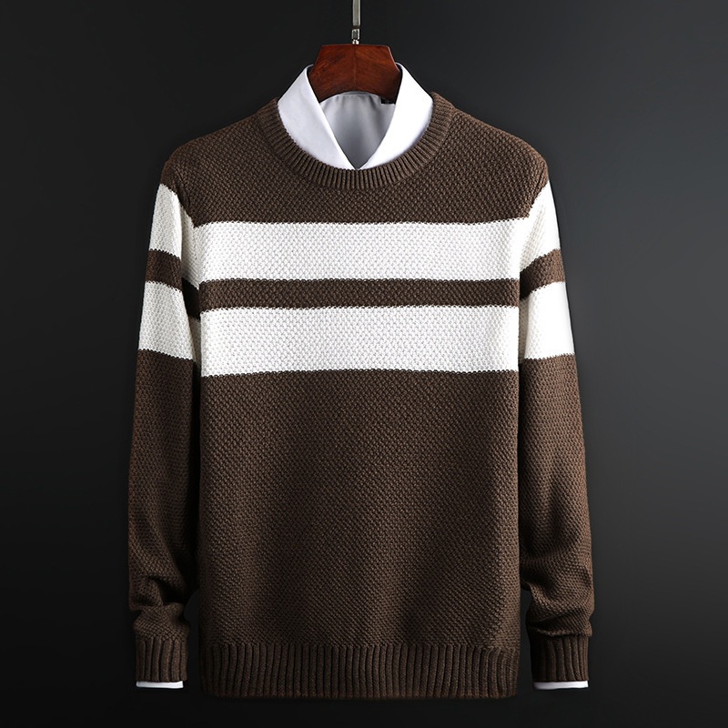 Autumn Winter O-Neck Casual Solid Men Cotton Knitted Pullover Sweater – Plus Size Mens Sweaters and Mens Winter Sweaters price