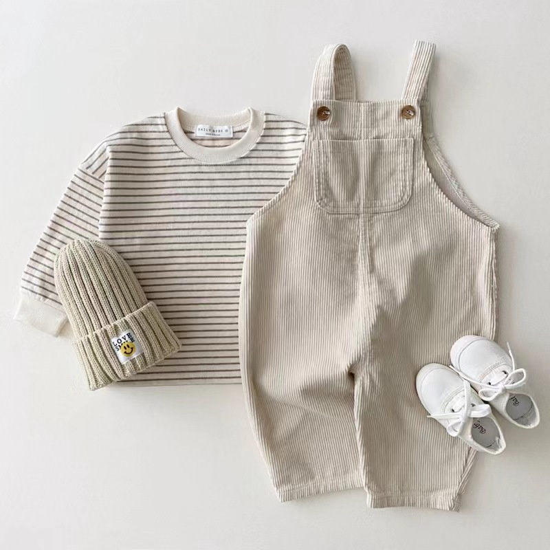 Baby Clothes Natural Solid Color Baby Rompers Corduroy Fabric Infant Boys Girls Jumper Clothing Jumpsuits Overall – Pullover Sweater and Cardigan Sweater price