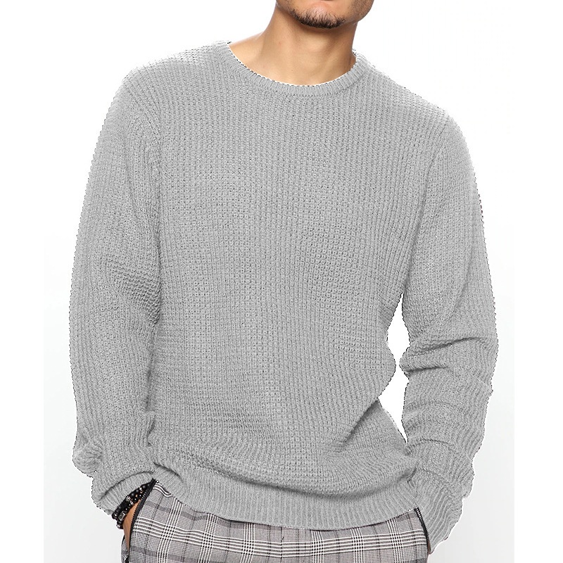 Custom Designer O-Neck Casual Men Loose Knitted Pullover Sweater – Mens Crewneck Sweater and Mens Pullover Knitted price
