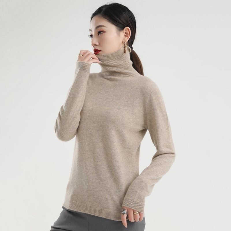 Ladies Fashion Cashmere Knit Turtleneck Pullover Jumper Sweater – Sweater and Womens Sweater price