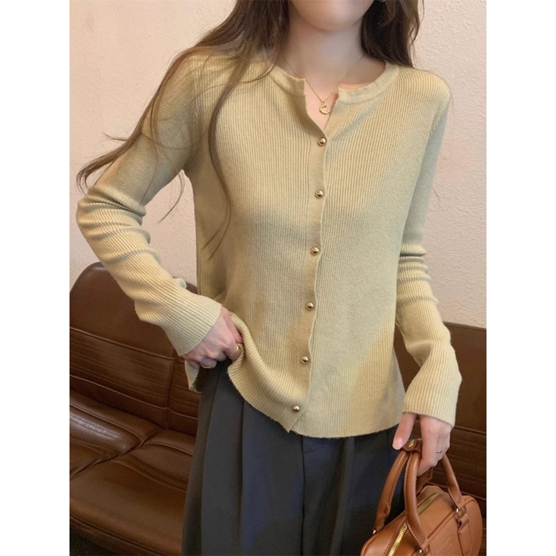 Women Custom Knit Color Block Tops Cashmere Knitted Cardigan De Mujer V Neck Sweater Femme – Custom Knitted Cardigan and Women Cardigan Coat price
