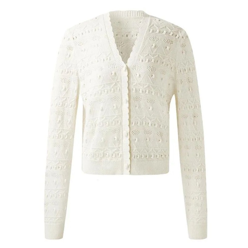 Womens Spring Fashion V-Neck Cardigan Sweater in Pointelle – Womens Spring Sweater and Pointelle Cardigan Sweater price