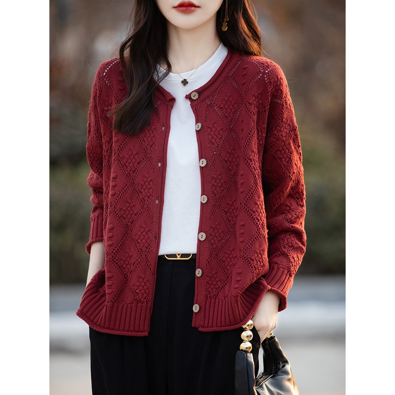 Womens V-Neck Button Cardigan – Original Design Knitted Open Front Sweater Casual Spring Autumn Cardigan Knitwear – Autumn Cardigan Knitwear and Women Cardigan Coat price