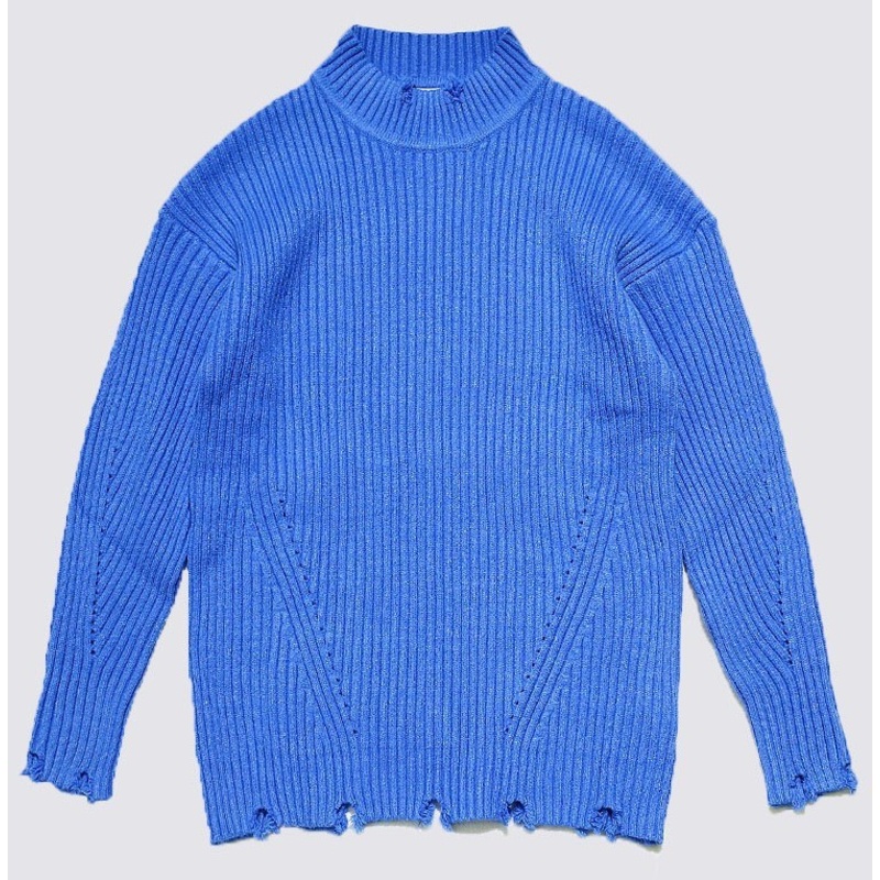 Wool Blend Sweater Ripped Pullover Womens Clothes Fashion Pullover – Wool Blend Sweater and Round Neck Sweater price