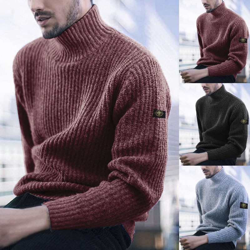 2022 Wholesale Fashion Casual Turtleneck Men Plain Knitted Pullover Sweater – Knitwear Sweater and Cotton Pullover Sweater price
