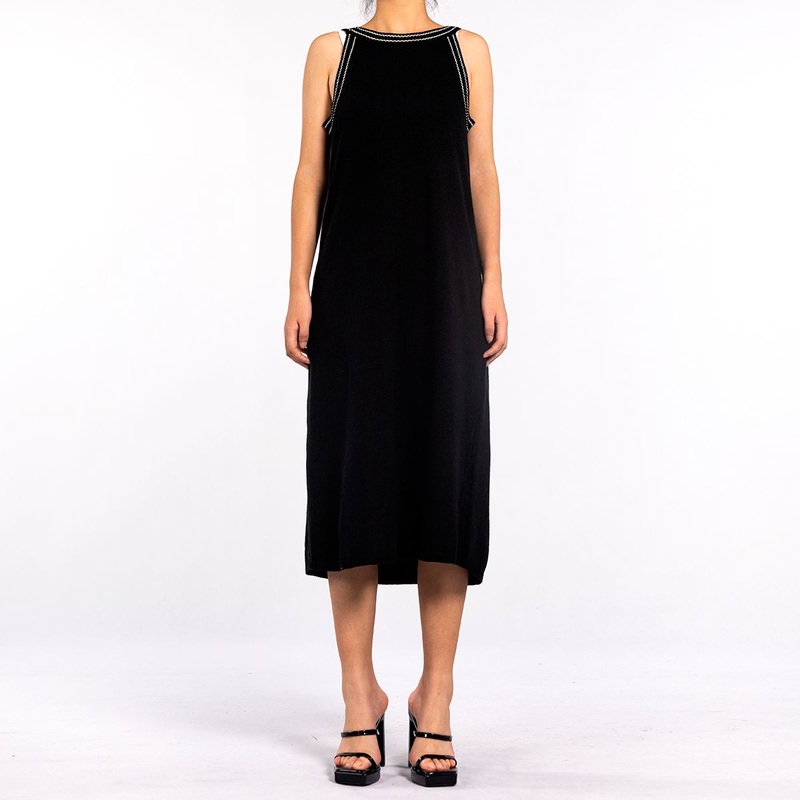Casual Black Round Neck Sleeveless Summer Knit Tank Dresses Women – Bodycon Dresses for Women and Casual Dresses for Women price