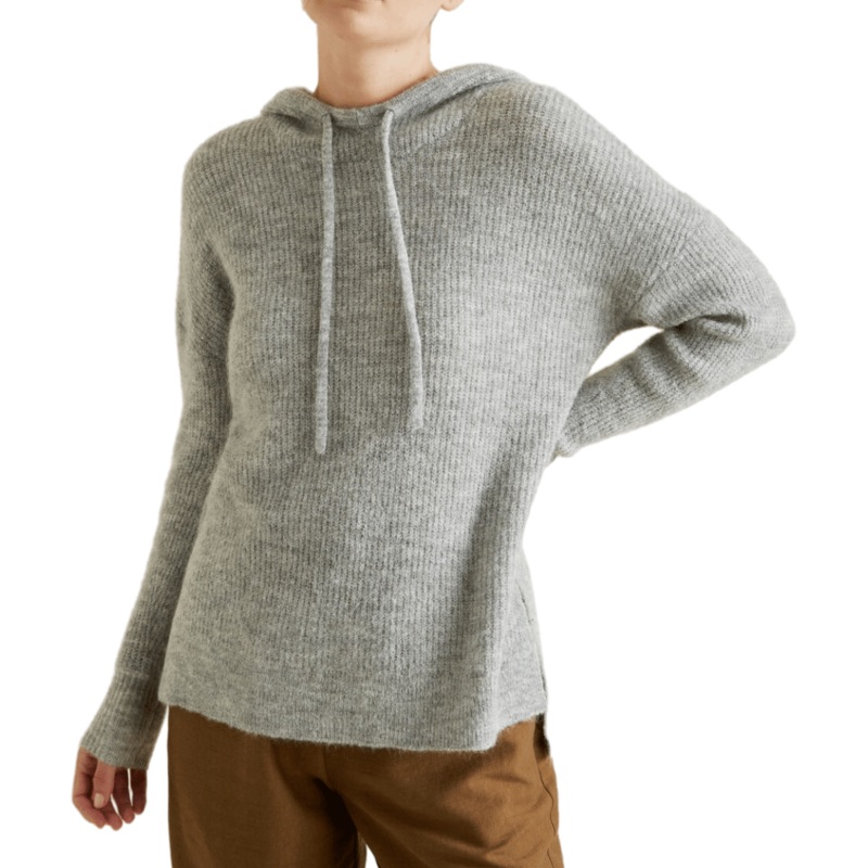 Cozy Grey Knit Hoodie with Adjustable Drawstring for Ultimate Comfort – Cozy Knit Sweater and Grey Hoodie Sweater price