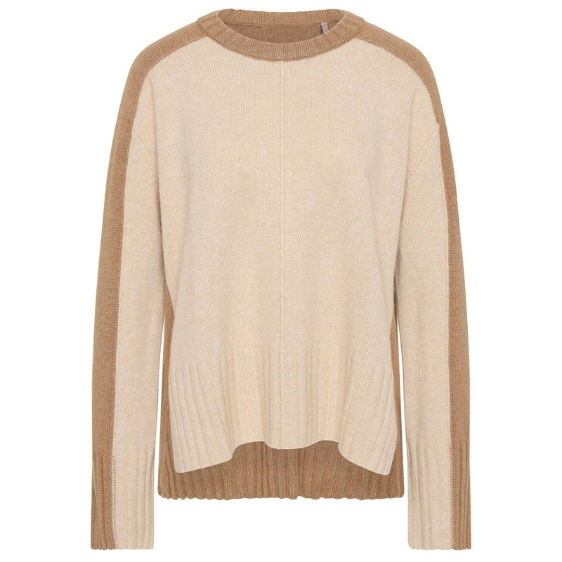 Cozy Khaki Knit Sweater for Women – Perfect for Fall Fashion – Contrast Color Women Sweater and Women Clothing price