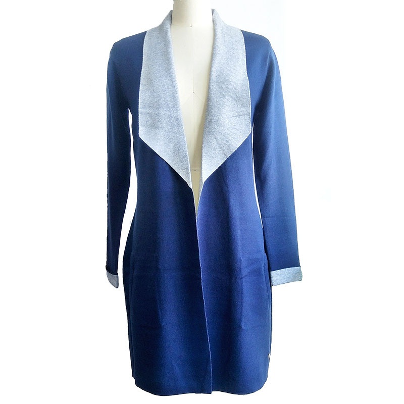 Elegant Wide Lapel Classic Design Ladies Knitted Long Cardigan Women Knitting Long Sleeve Sweater – Sweater and Ladies Sweater price