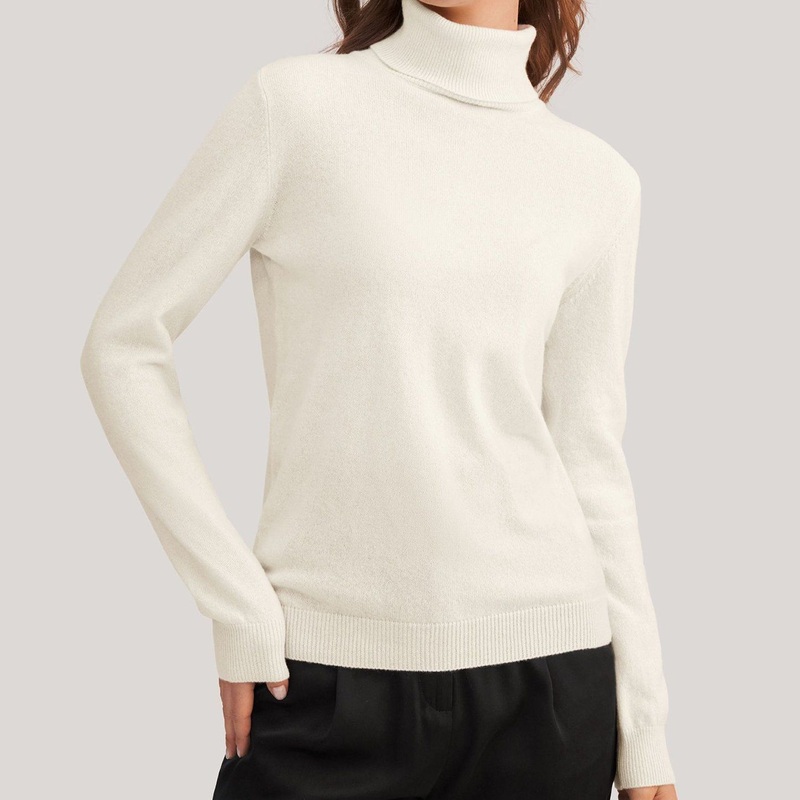 Ladies Fashion Turtleneck Basic Pullover 100% Cashmere Sweater – Sweater and Cashmere price