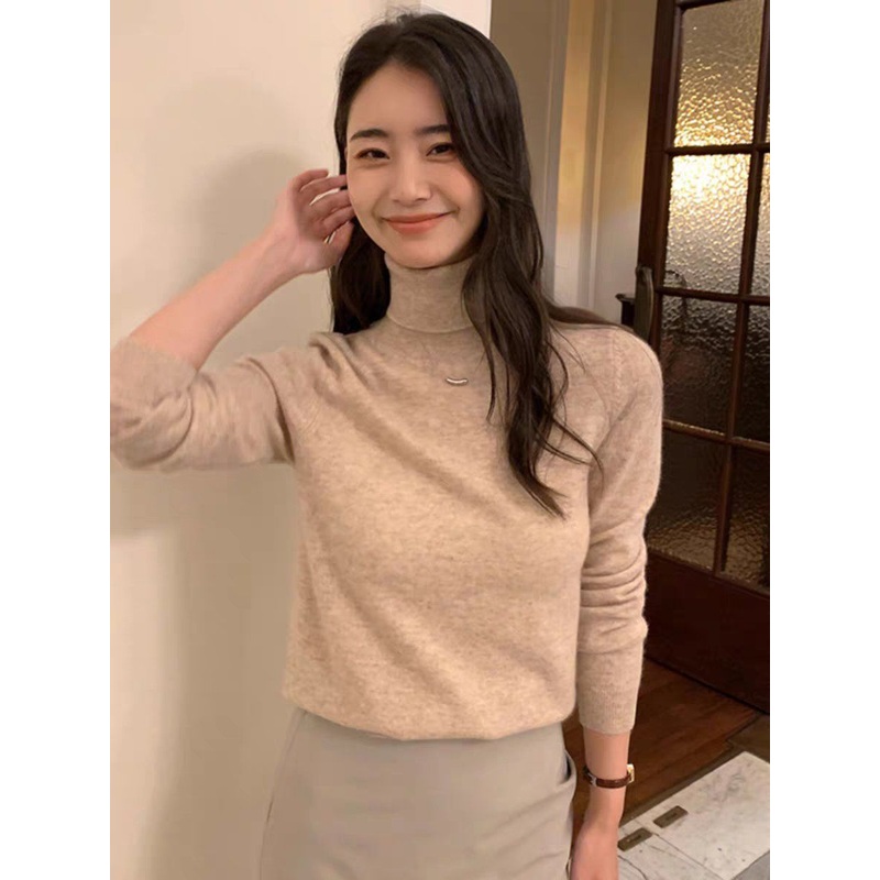 Women S 100% Cashmere Sweater High-Neck Pullover Knitted Casual Sweater Knitwear – Women Sweater High Neck and High Neck Women Sweater price