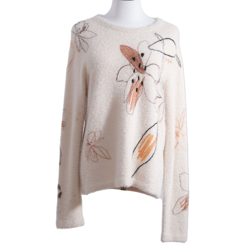 Womens Soft-Touch Embroidered Elegant Winter Cotton Blend Pullover Sweater – Pullover Sweater and Womens Sweater price