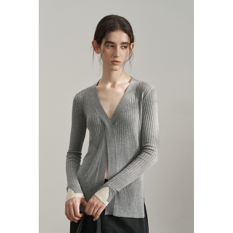 Womens V-Neck Colorblock Long-Sleeved Sweater – Women Dresses and Dress price
