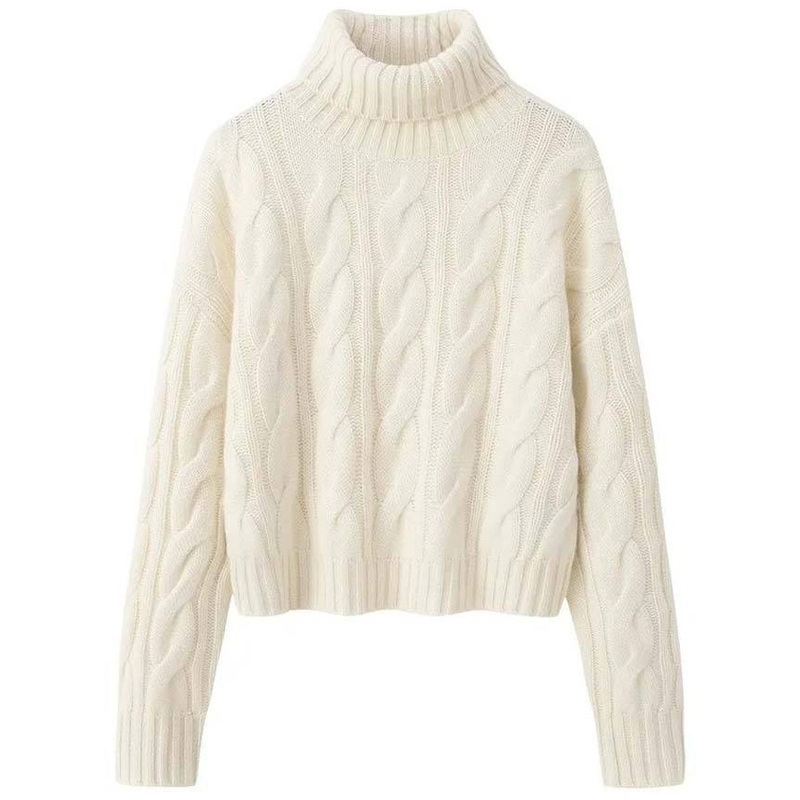 100% Cashmere Knitted Ladies Fashion Turtleneck Fall-Winter Pullover Sweater – Sweater and Cashmere Sweater price