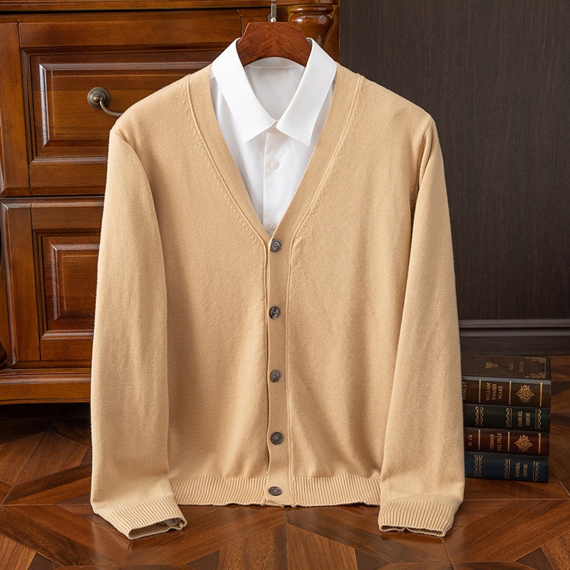 2025 New Style Autumn Winter Clothes Casual Outwear Jacket Mens Knitting V Neck Button Knit Cardigans Sweaters – Top Coat Cardigan and Mens Sweater price