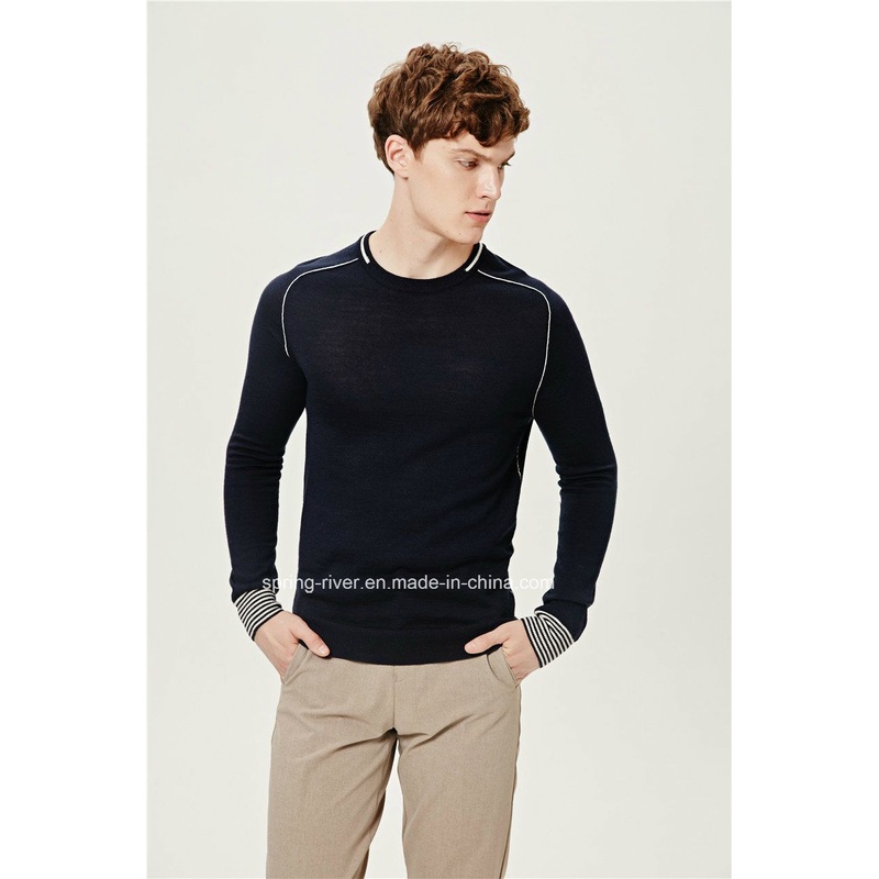 Acrylic Wool Round Neck Men Pullover Knitwear – Fashion Clothing and Sweater price