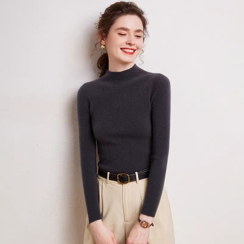 OEM Custom Cashmere Long Sleeve Turtleneck Winter Short Women Pullover Sweater – Women Sweater and Turtleneck Women Sweater price