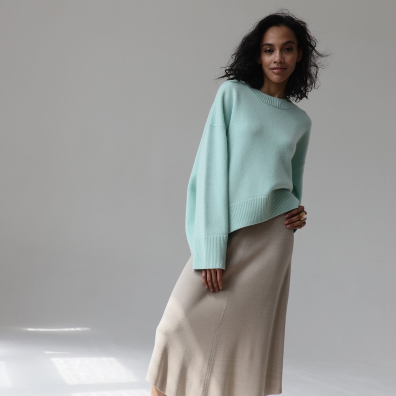 Soft-Touch Loose-Fitting Viscose Sweater – Round-Neck Pullover for Adults, Womens Viscose Knittwear, No MOQ – Soft-Touch Sweater and Loose-Fitting Sweater price