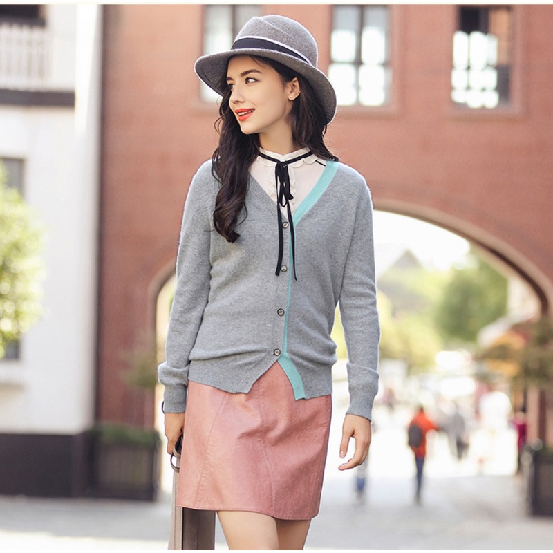 Womens 100% Cashmere Western Styles Button Cardigan with V-Neck – Cashmere and Cardigan price