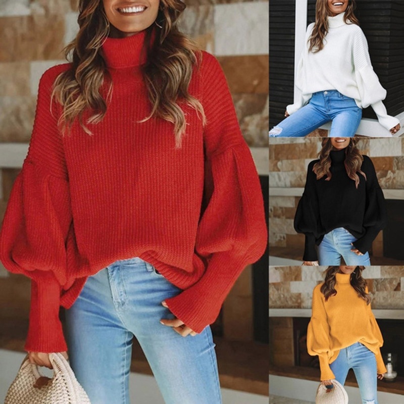 Autumn Winter Solid Color High Neck Knit Plain Womn Sweater – Custom Knit Sweater and Ladies Sweater price|<span style="color:black;"><span><span><span>Color:
