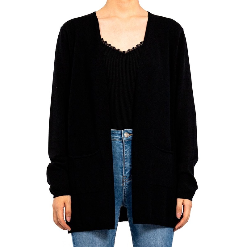 Black Chilled Silk V-Neck Long Sleeve with Pockets Summer Cardigan Sweater Women – Ladies Cardigan and Lightweight Cardigan price