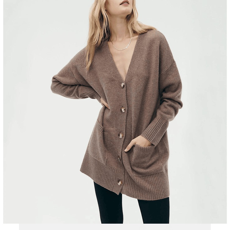 Customize OEM ODM V Neck Cardigan Women Cashmere Sweater Top Wool Cashmere Pullover – Wool Cashmere Pullover and Cashmere Sweater Top price