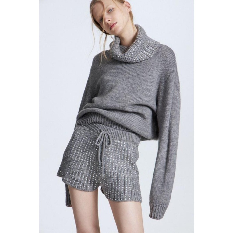 Customized High Quality Women Fashion Clothing Women Luxury Sweater Pullover Top with Long Short Set Women Knitted Sweater with Crystal-Embellished – Sweater and Womens Pullover Sweater price|Founded in 1997,Layois a comprehensive group com