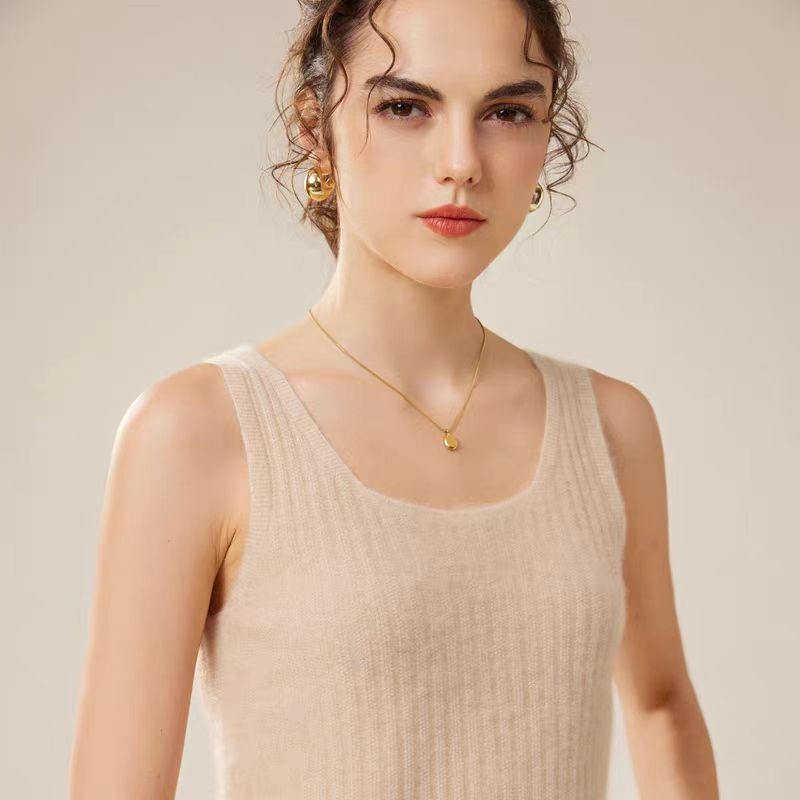 Female Ladies Quality Autumn Winter Warm Knitted Korean Style Women Clothes Wholesale Women Cashmere Sweater Vest – Women Sweater Vest and Turtleneck Women Sweater price