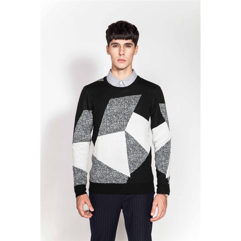 Professional Manufactory Round Neck Patterned Knit Men Sweater – Sweater and Knitwear price