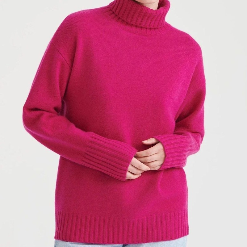 100% Cashmere Knitted Ladies Fashion Turtleneck Fall-Winter 7gg Pullover Sweater Jumper – Sweater and Cashmere price