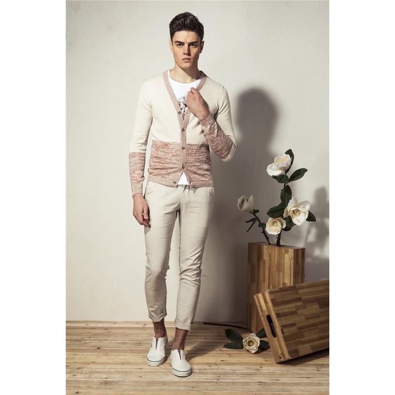 100%Cotton Spring V-Neck Knit Men Cardigan with Button – Sweater and Cardigan price