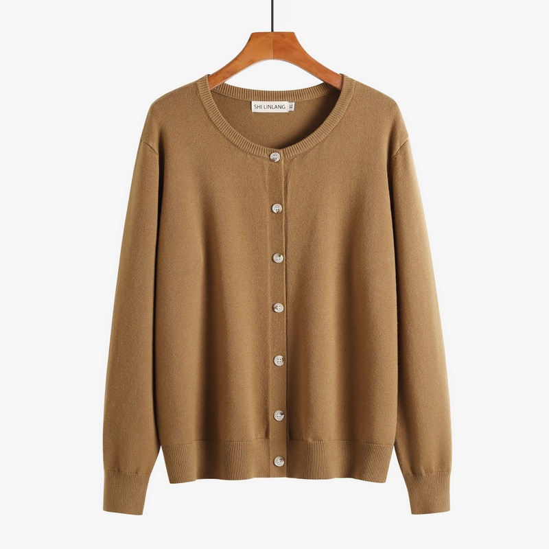 2025 Spring Autumn Long Sleeve Trendy Unique Customized Cheap Plain Blank Crew Neck Cardigan – Customized Cheap Plain Blank Crew Neck Cardigan and Women Cardigan price