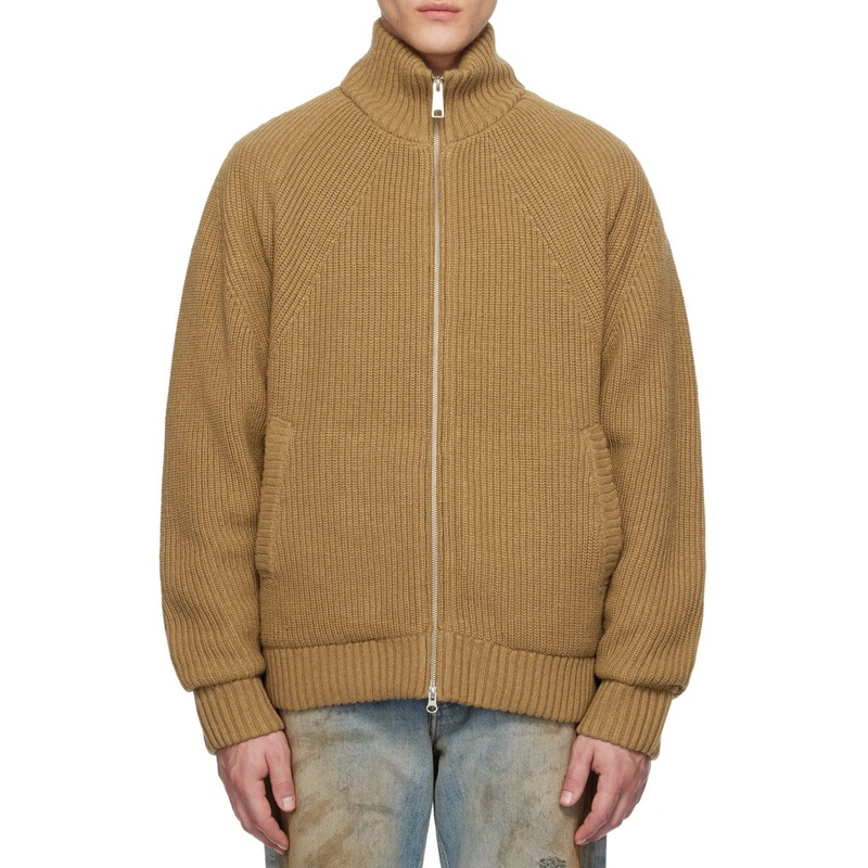 Classic Brown Zipper Cardigan Sweater Jacket for Mens Fashion – Knitted Men Sweater and Men Cardigan Sweater price