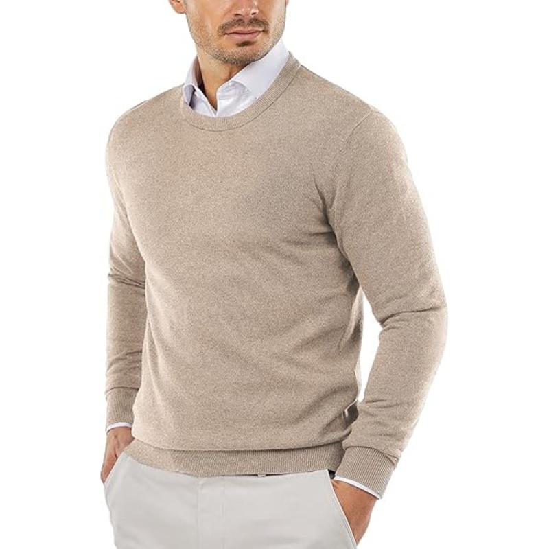 Mens Crew Neck Sweater Slim Fit Lightweight Sweatshirts Knitted Pullover Sweater – Men Sweater and Knitted Pullover Sweater price