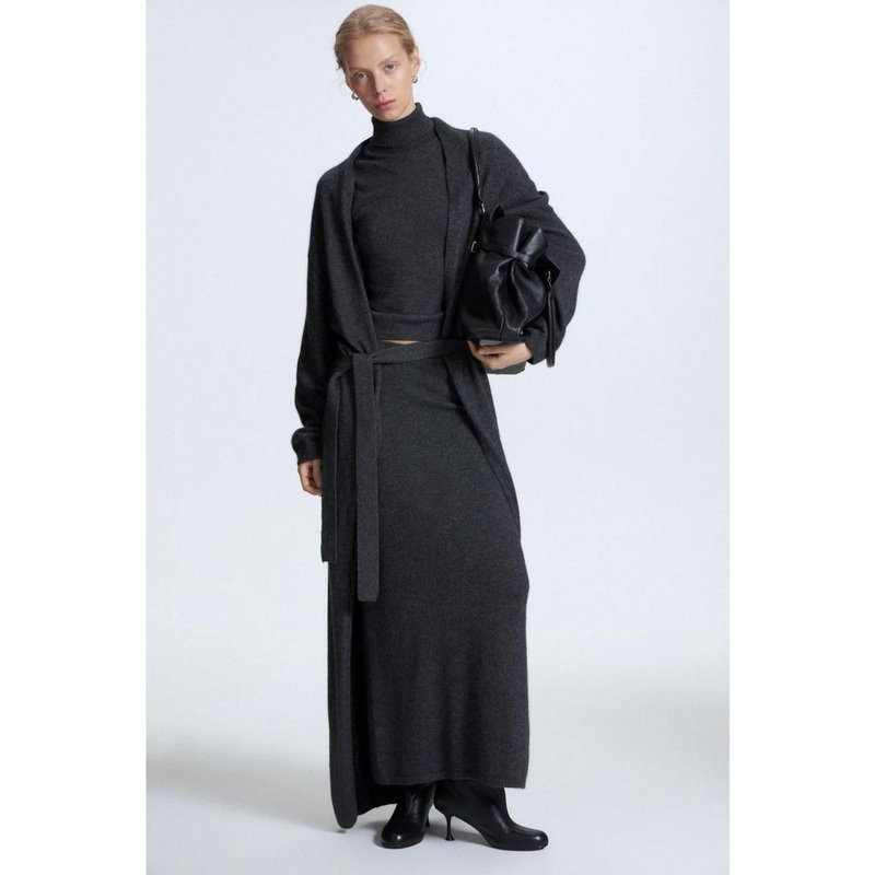 New Women Luxury Cashmere Three Piece Sweat Set Long Fit Cardigan Sweater Belt Coat with High Collar Sweater Pullover and Long Skirt – Sweater and Womens Pullover Sweater price|Founded in 1997,Layois a comprehensive group company integratin