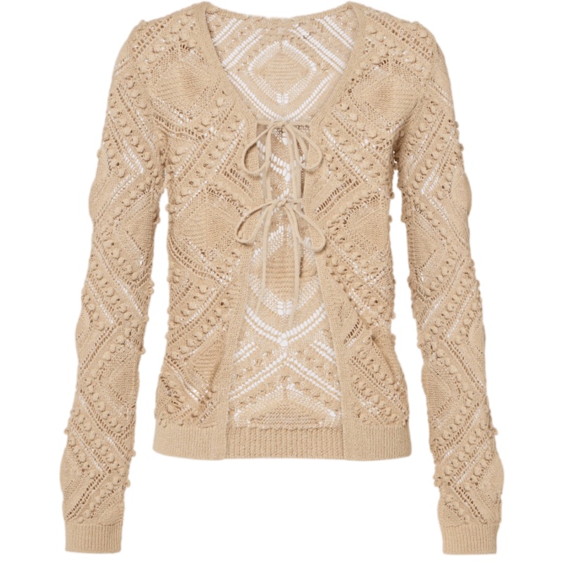 Womens Khaki Knit Cardigan with Delicate Crochet Lace Design – Cardigan Women Sweater and Crochet Women Cardigan Sweater price